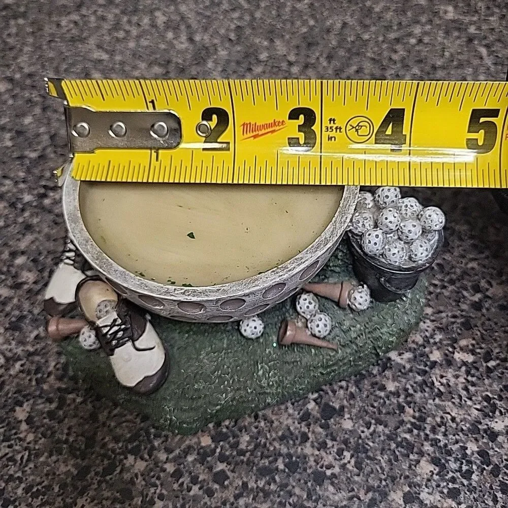 VINTAGE‎ Golf Candle Holder Resin Heavy Sports Decor Mancave